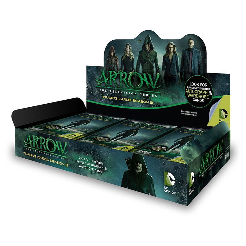 ARROW SEASON THREE (3) TRADING CARDS BOX (CRYPTOZOIC 2016) - CAITY LOTZ AUTO!?