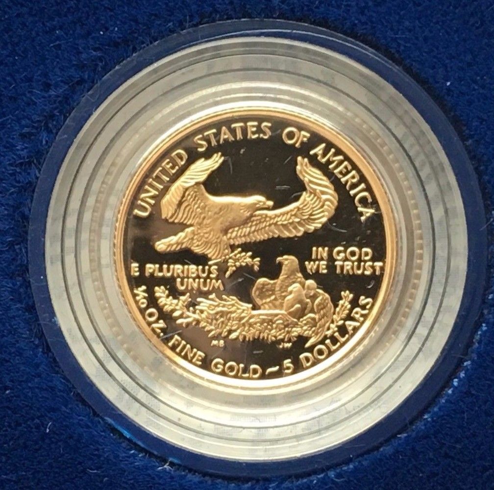 1999 GOLD PROOF AMERICAN EAGLE FIVE $5 DOLLAR ONE-TENTH OUNCE COIN