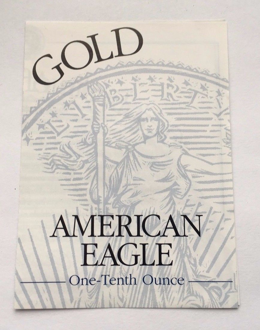 1999 GOLD PROOF AMERICAN EAGLE FIVE $5 DOLLAR ONE-TENTH OUNCE COIN