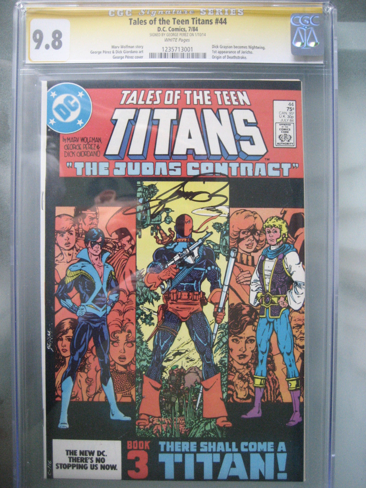 Tales of the Teen Titans #44 CGC 9.8 SS **Signed George Perez** 1st Nightwing