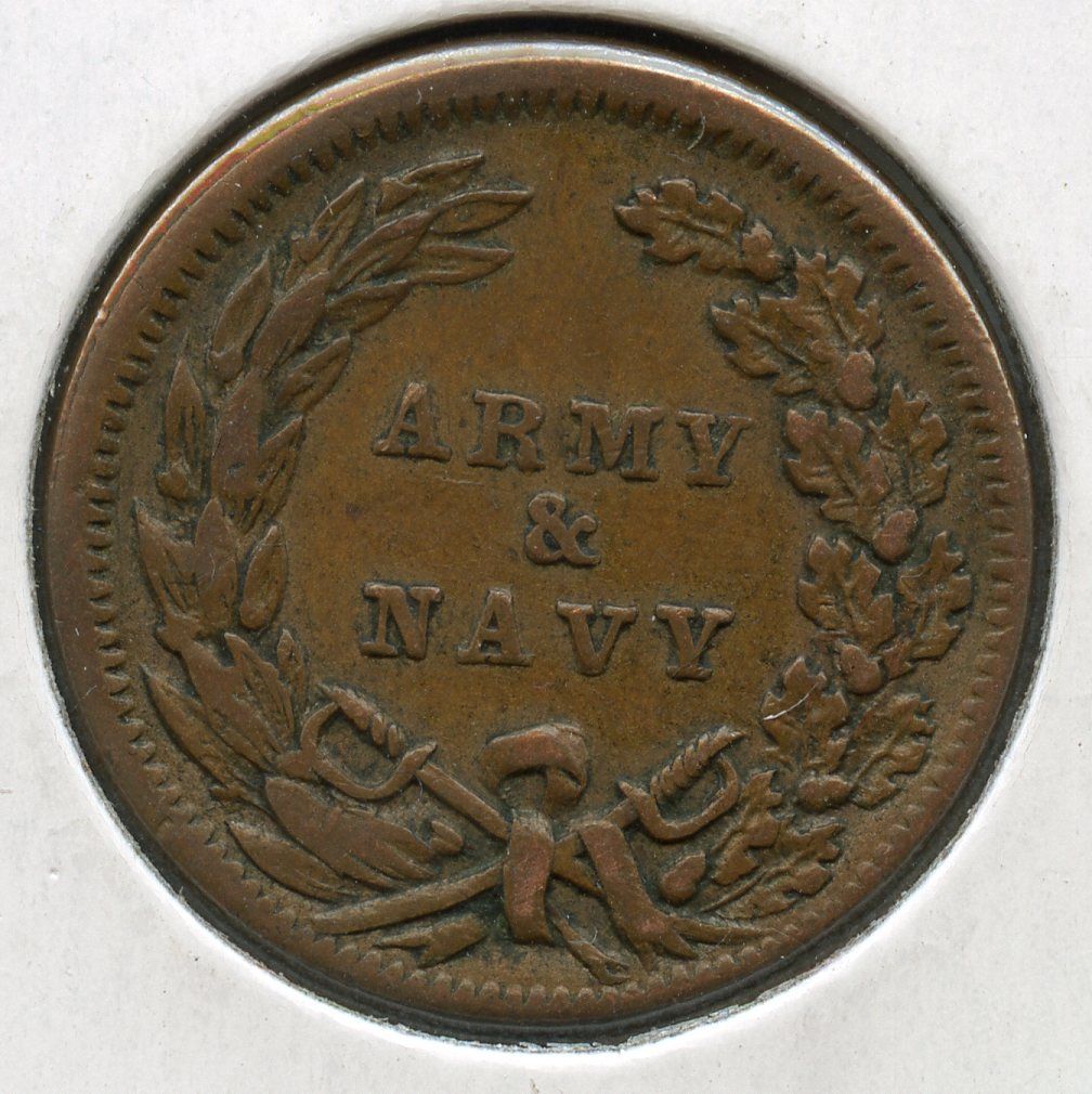 1863 Civil War Army Navy Token - JT32