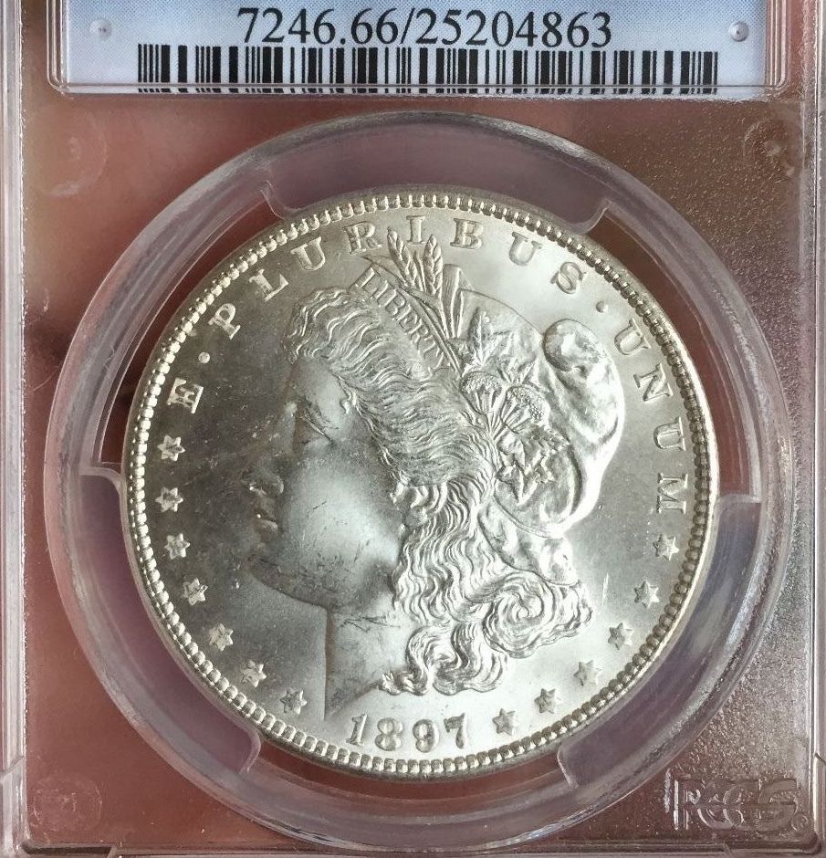 1897-P $1 Morgan Silver Dollar - PCGS MS66 - RARE Key Date!!!!