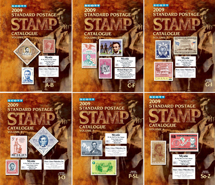 Scott 2009 - Standard Postage Stamp Catalogue - Searchable 6 PDF files (DVD)