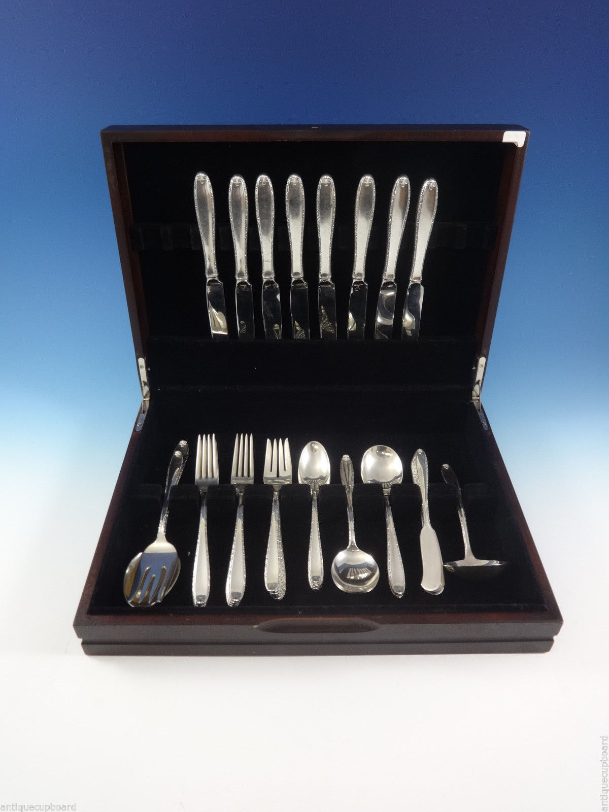 Southern Charm by Alvin Sterling Silver Flatware Set For 8 Service 51 Pieces