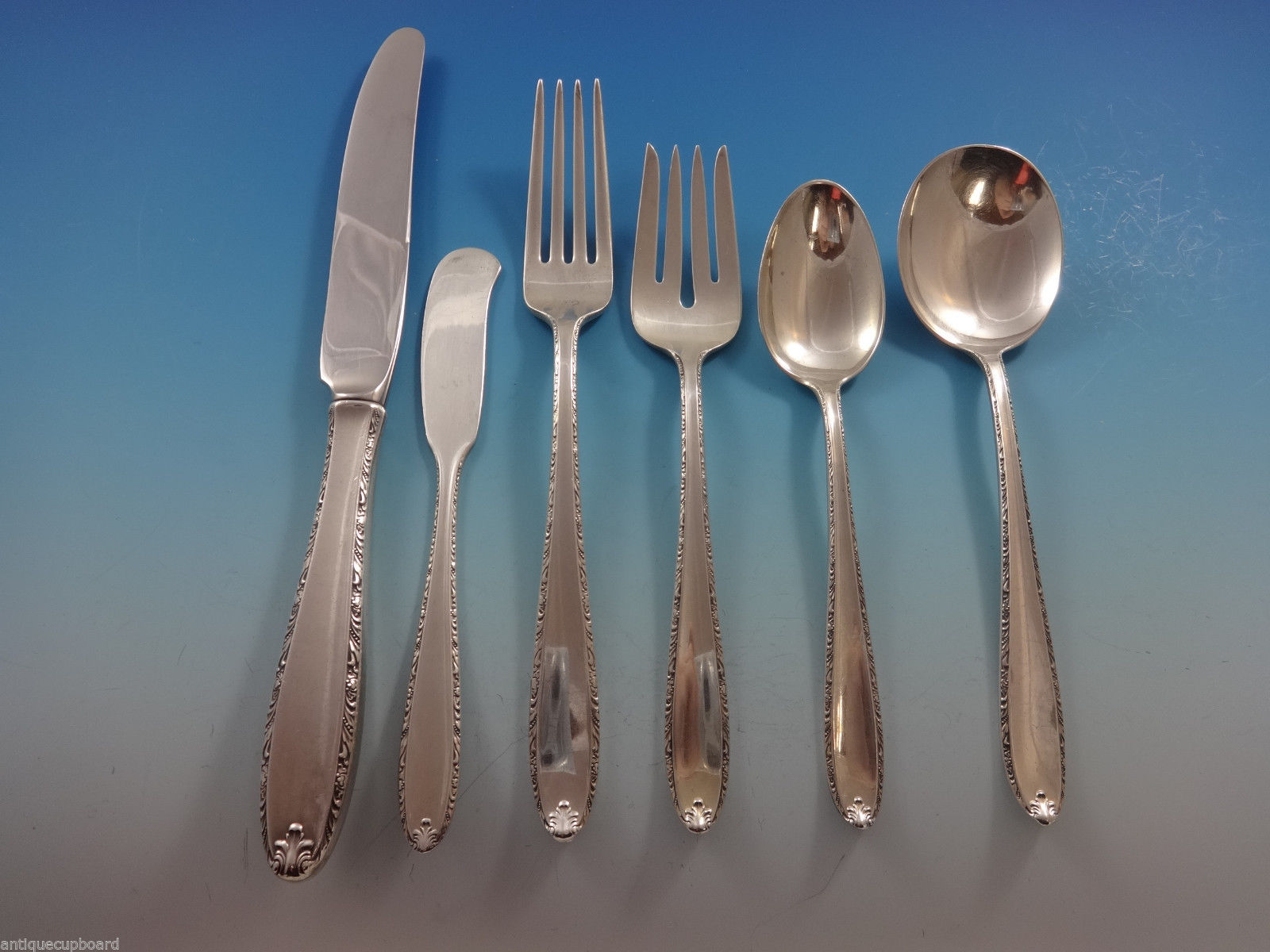 Southern Charm by Alvin Sterling Silver Flatware Set For 8 Service 51 Pieces