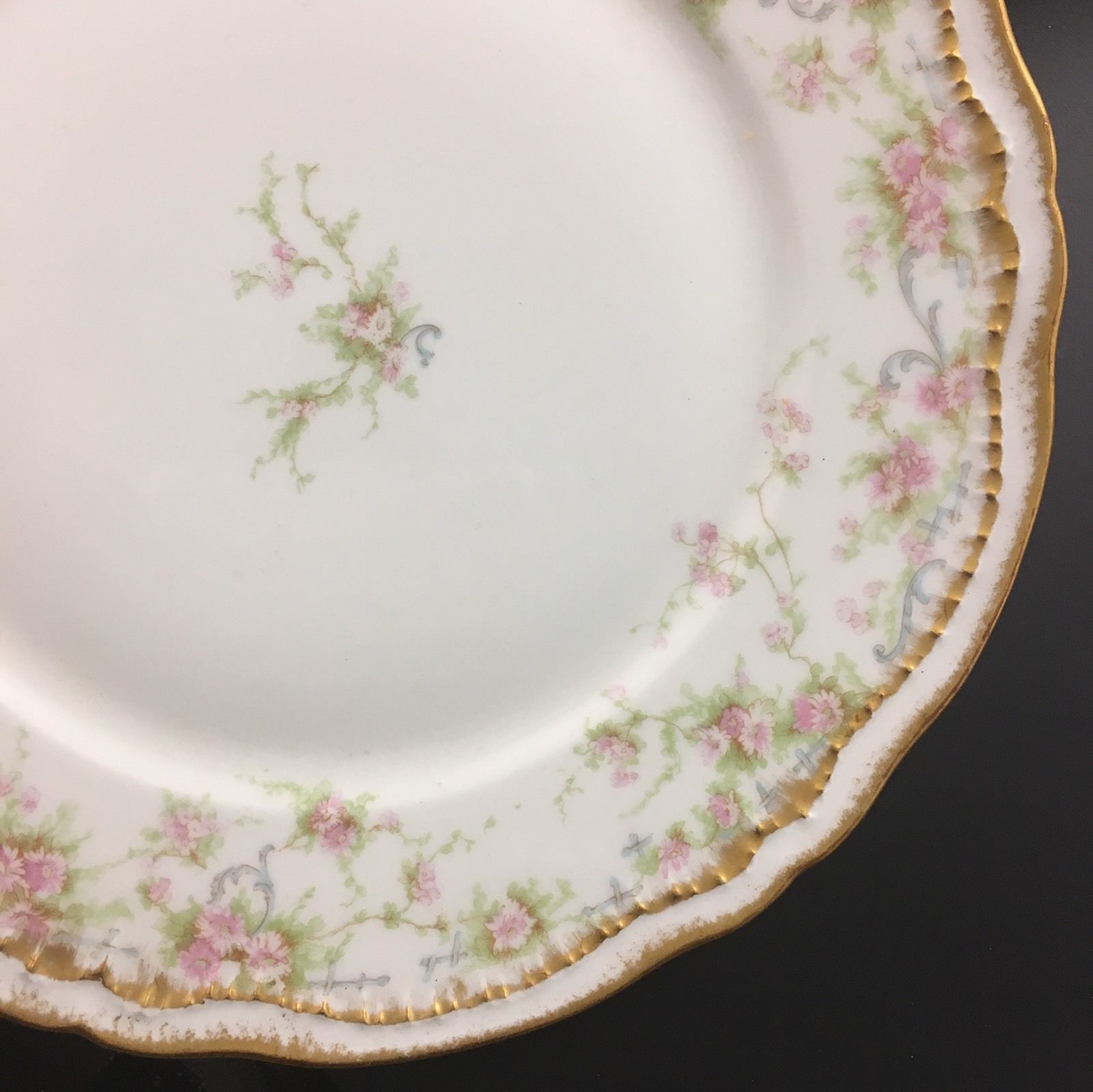 Antique Haviland Limoges Double Gold Set Of 10 Dinner Plates Schleiger 142a