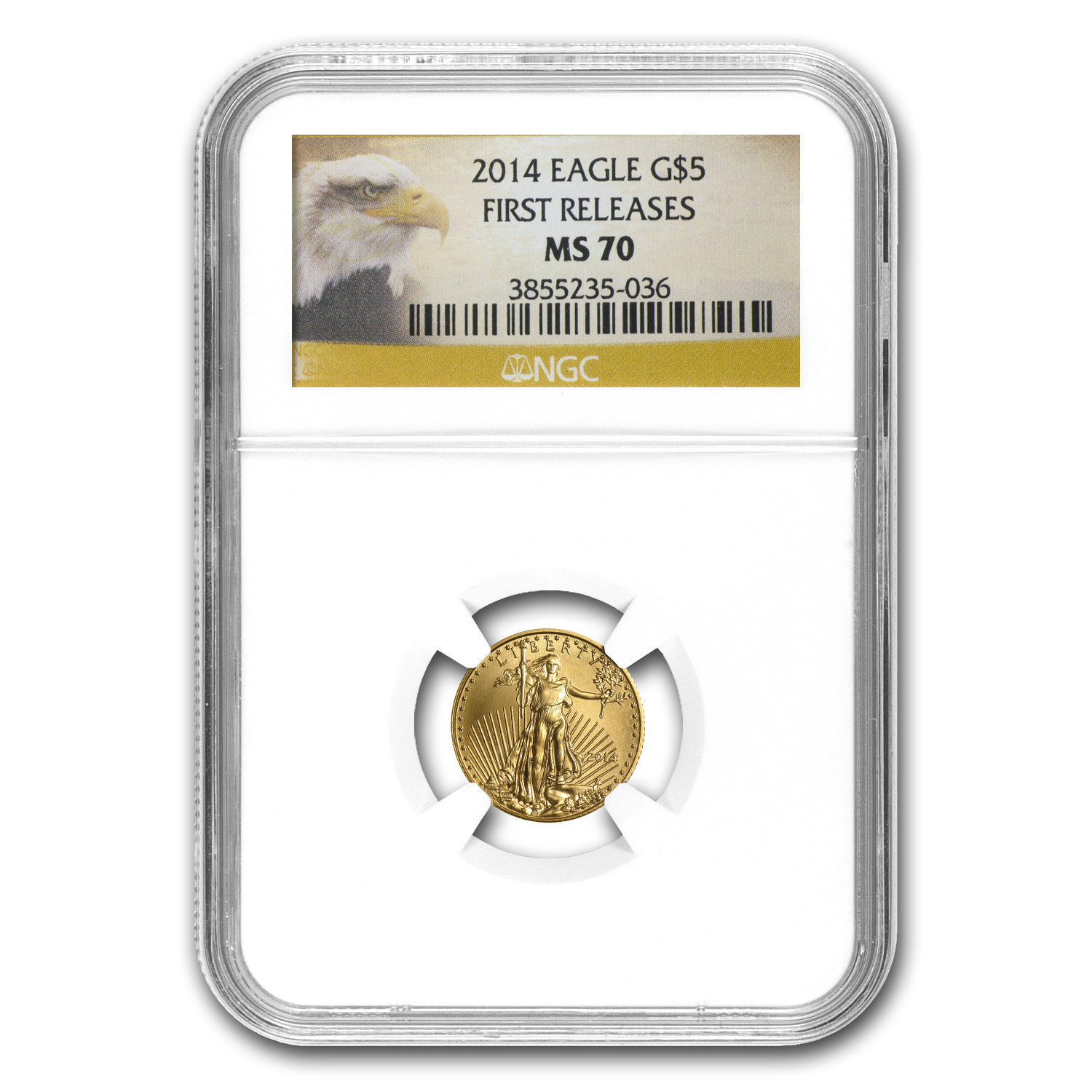 1/10 oz Gold American Eagle MS-70 NGC (Random Year) - SKU #83507