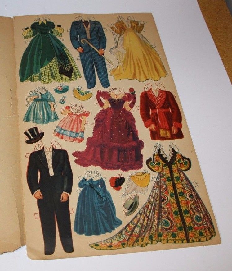 Vintage Original Uncut "Gone With The Wind " Paper Dolls