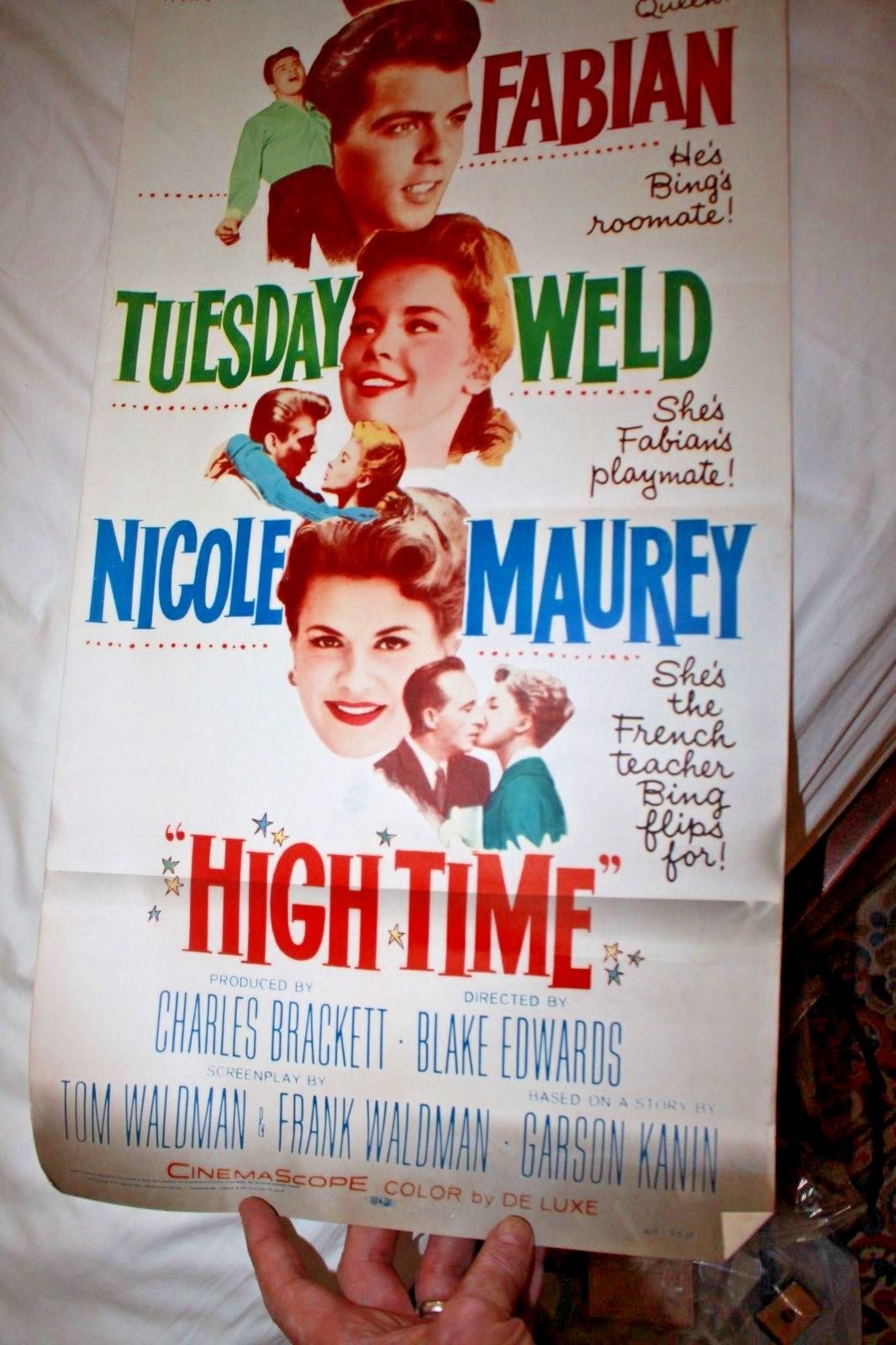 High Times Original Vintage Movie Poster Insert Bing Crosby Fabien 1960