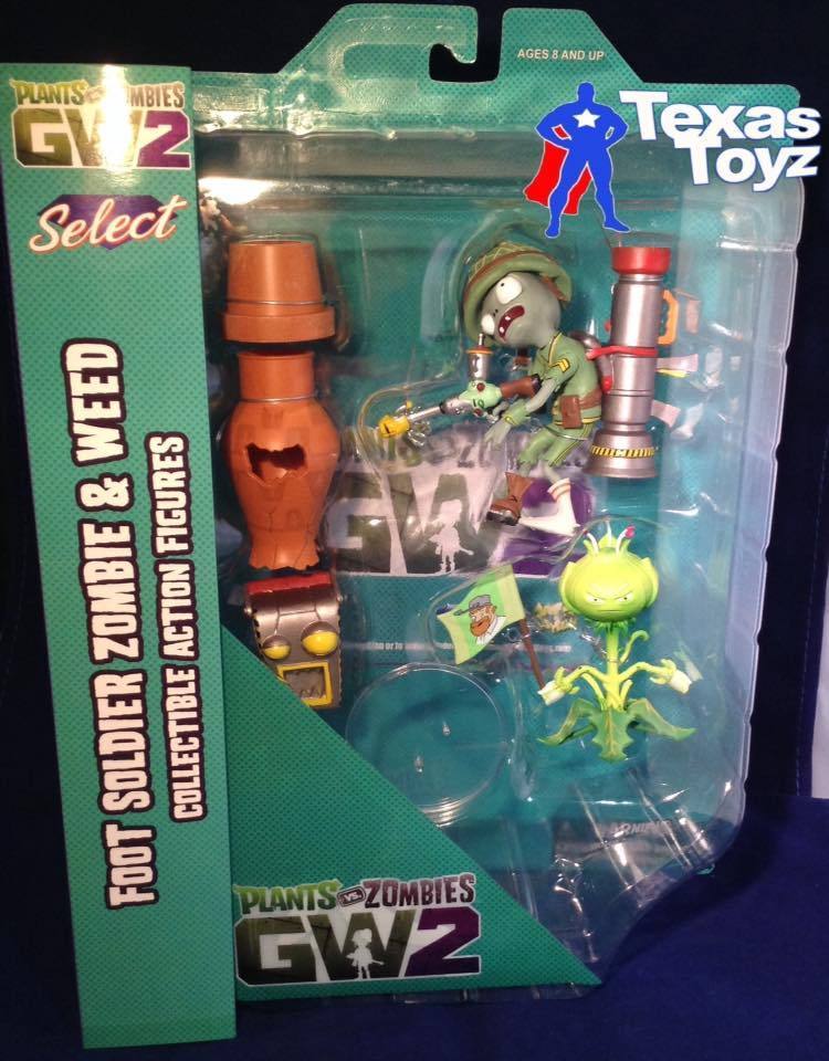 DST Toys Plants vs. Zombies  Weed vs. Soldier Zombie Action Figures 2pk