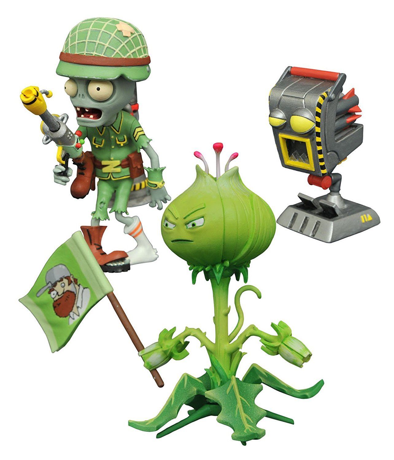 DST Toys Plants vs. Zombies  Weed vs. Soldier Zombie Action Figures 2pk