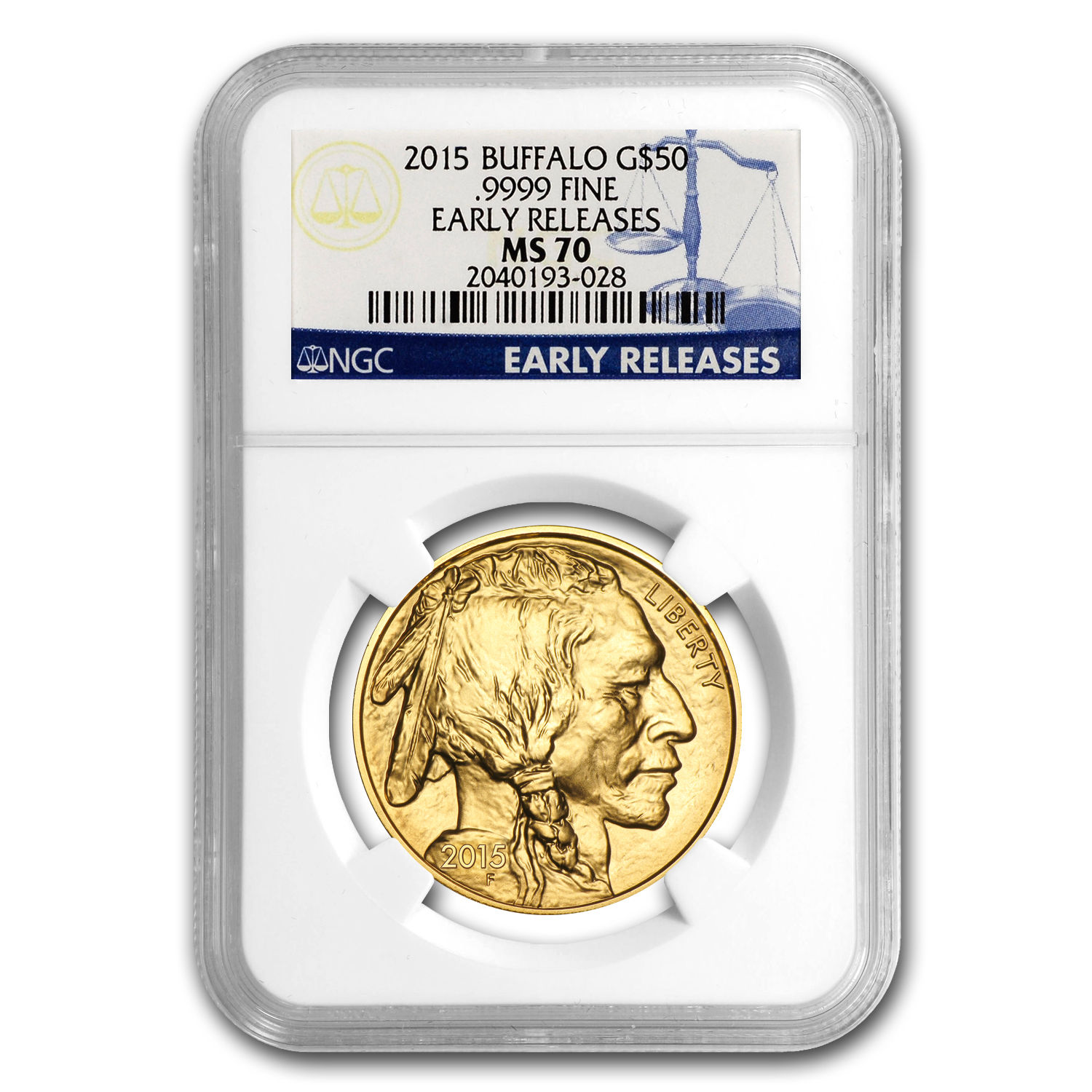 2015 1 oz Gold Buffalo MS-70 NGC (Early Releases) - SKU #86095