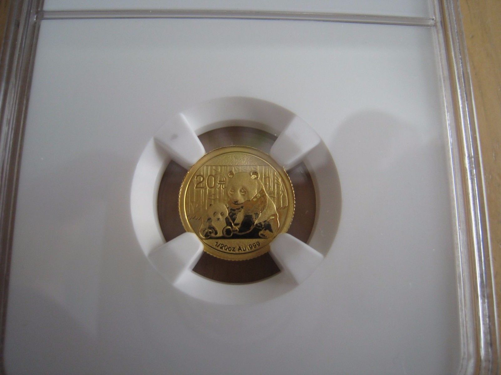 2012 China Gold Panda 1/20 oz .999 20 Yuan NGC MS70