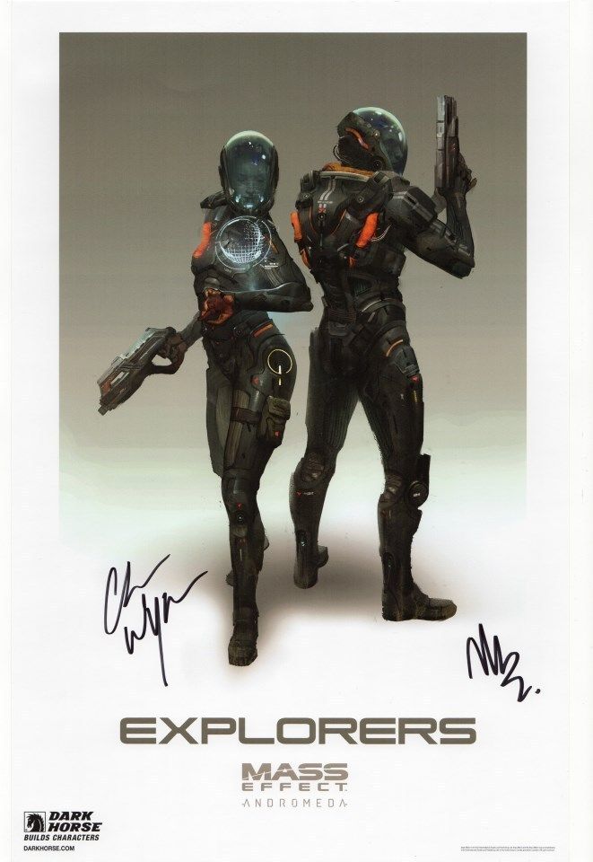 Mass Effect Andromeda - Explorers NYCC 2015 Signed Promo Art Lithograph Poster