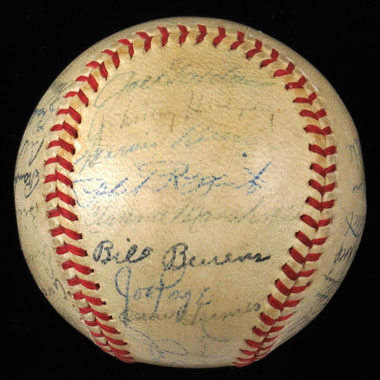 1946 New York Yankees Team Signed Autographed Baseball Joe Dimaggio JSA COA