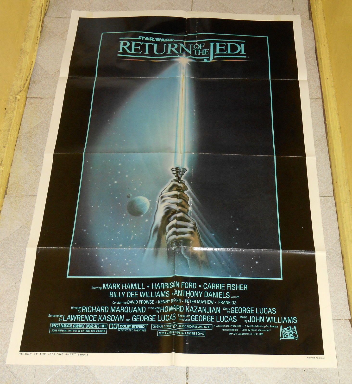 original RETURN OF THE JEDI one-sheet poster George Lucas Harrison Ford