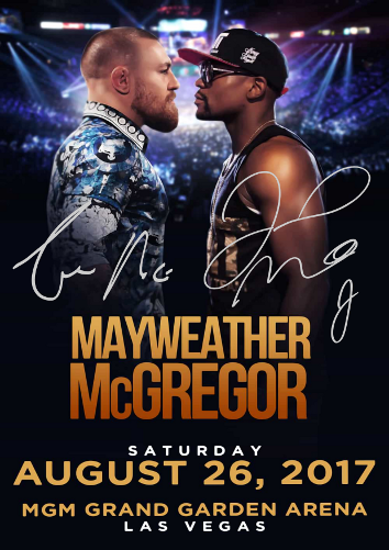 Floyd Mayweather Jr. vs Conor McGregor Signed Autographed A4 Print Poster Photo