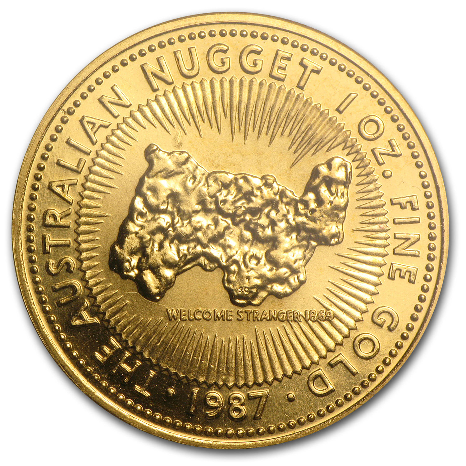 1987 Australia 1 oz Gold Nugget BU - SKU #82263