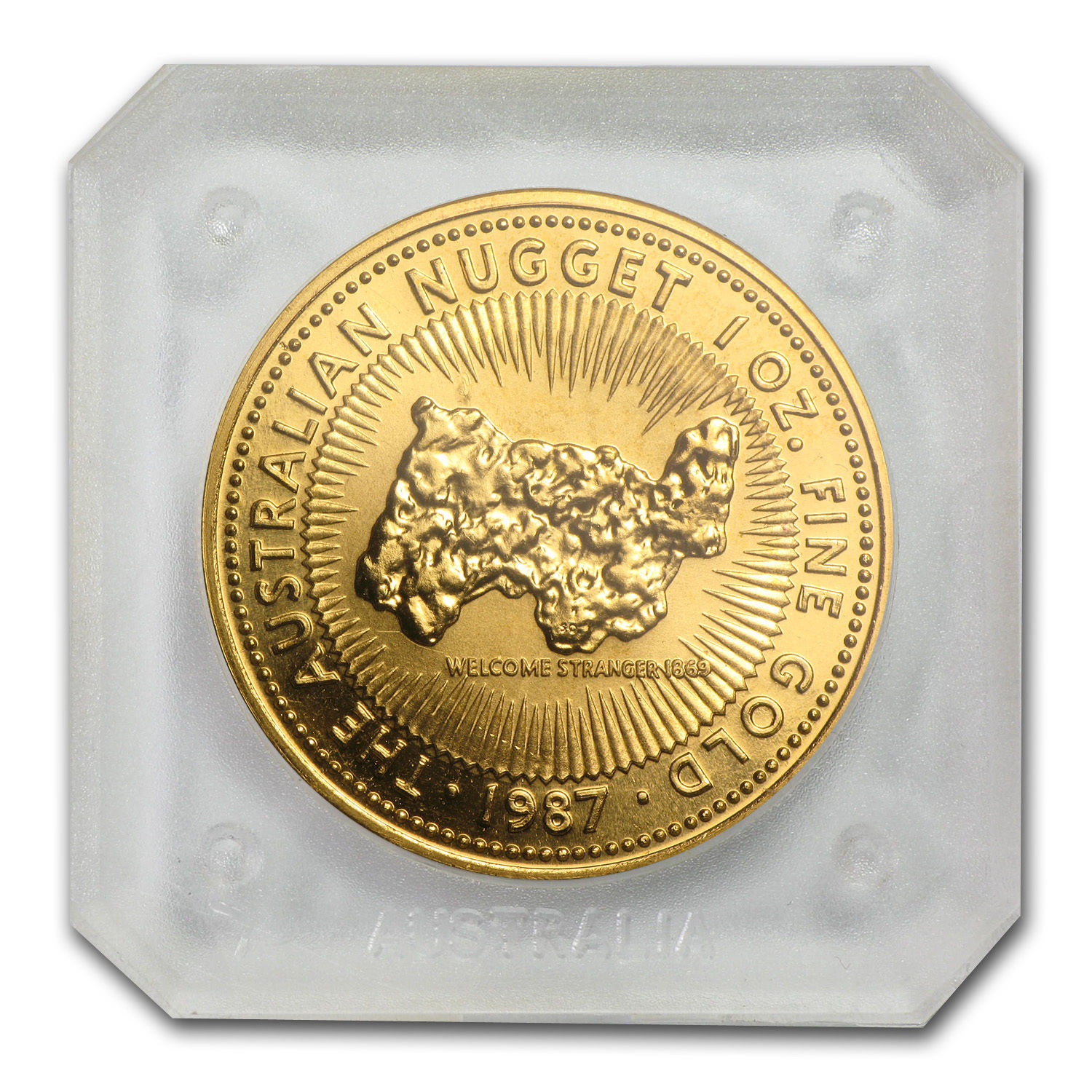 1987 Australia 1 oz Gold Nugget BU - SKU #82263