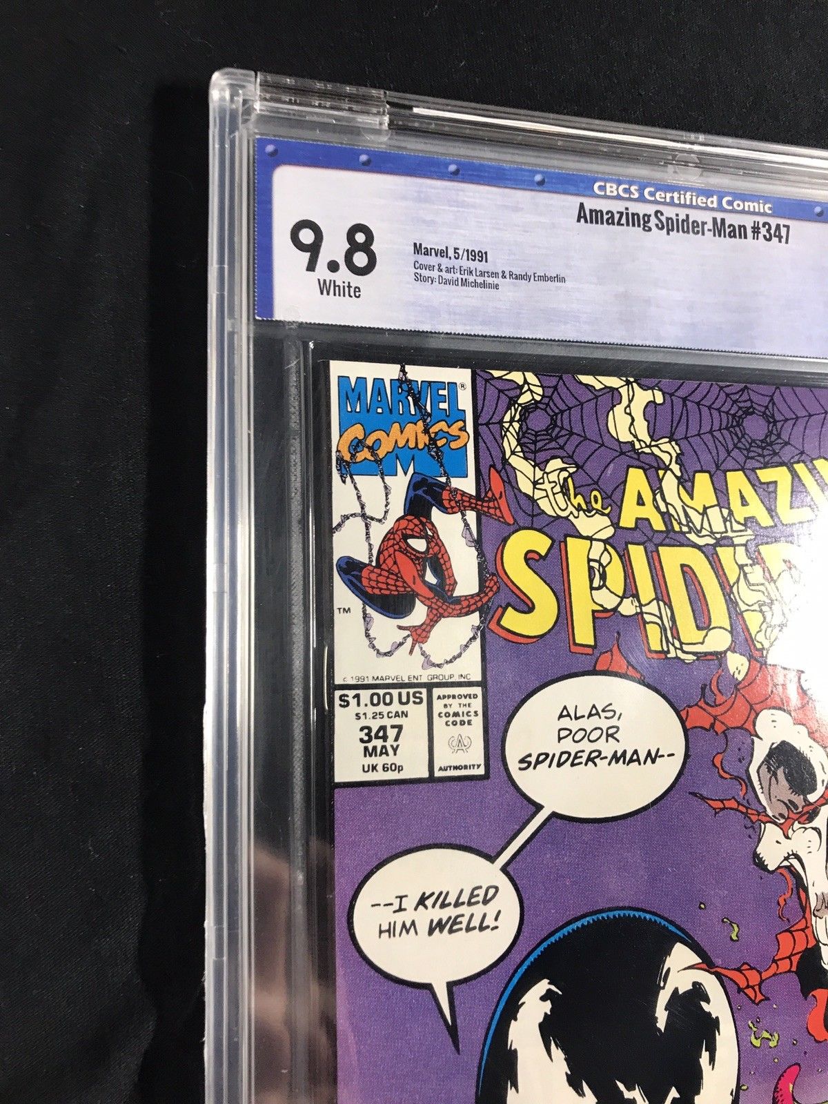 amazing spiderman 347 Cbcs 9.8 Not Cgc Pgx Venom Marvel High Grade carnage