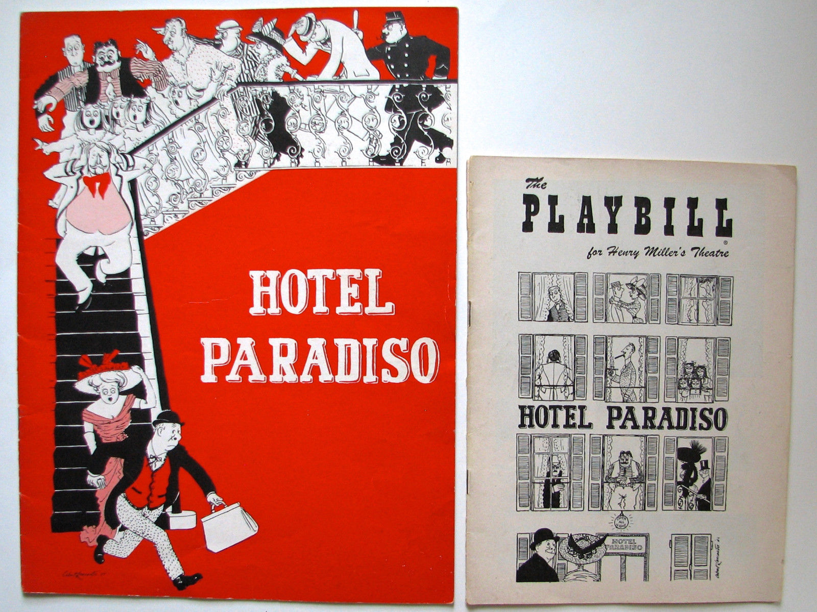 1957 ANGELA LANSBURY DEBUT HOTEL PARADISO SOUVENIR PROGRAM AND PLAYBILL