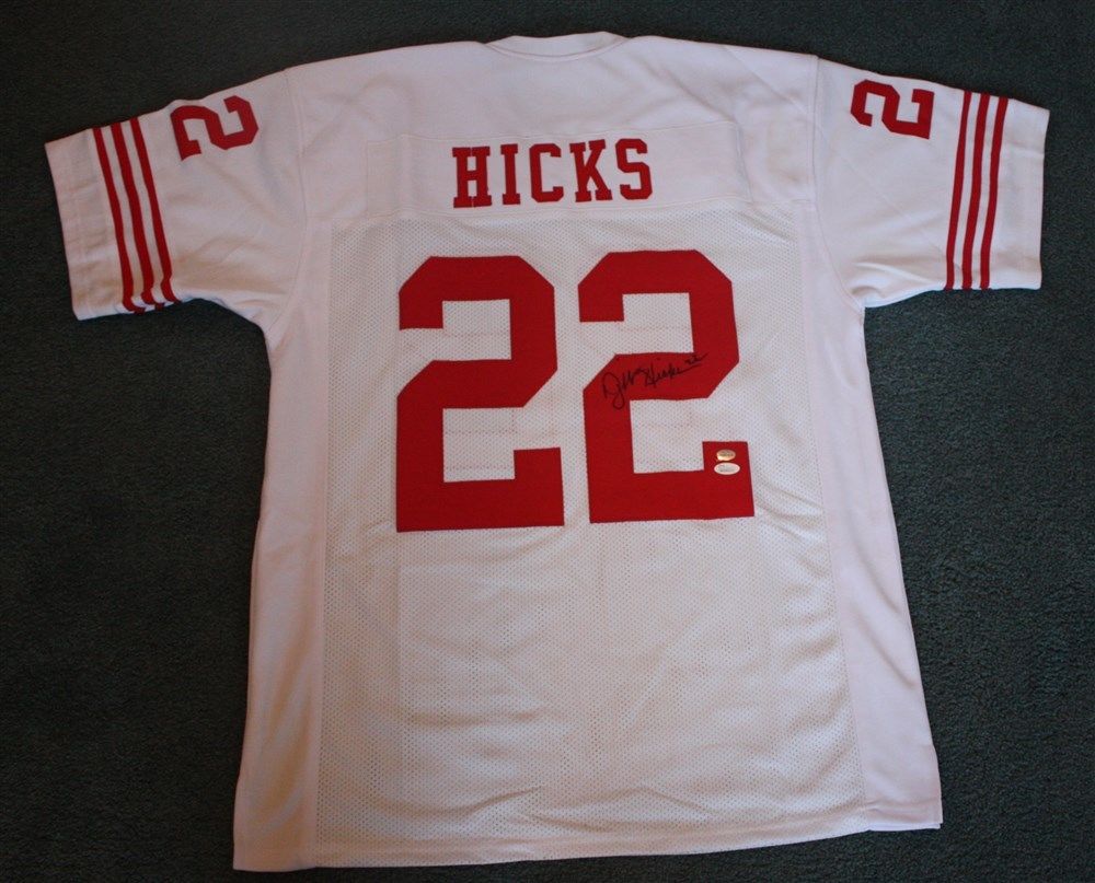 DWIGHT HICKS SIGNED AUTO SAN FRANCISCO 49ERS WHITE JERSEY JSA AUTOGRAPHED