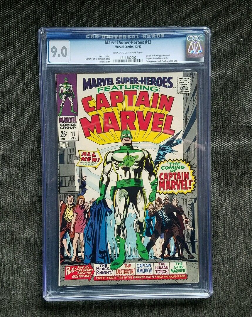 Marvel Super-Heroes #12 CGC 9.0 Captain Marvel appearance in Ms Marvel Movie?