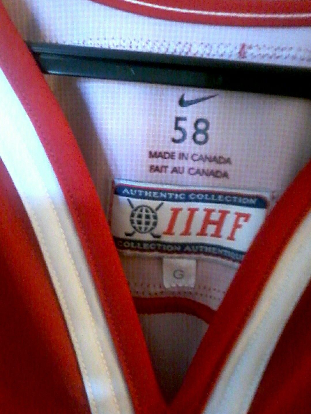 Team Canada game-worn hockey goalie cut Jersey