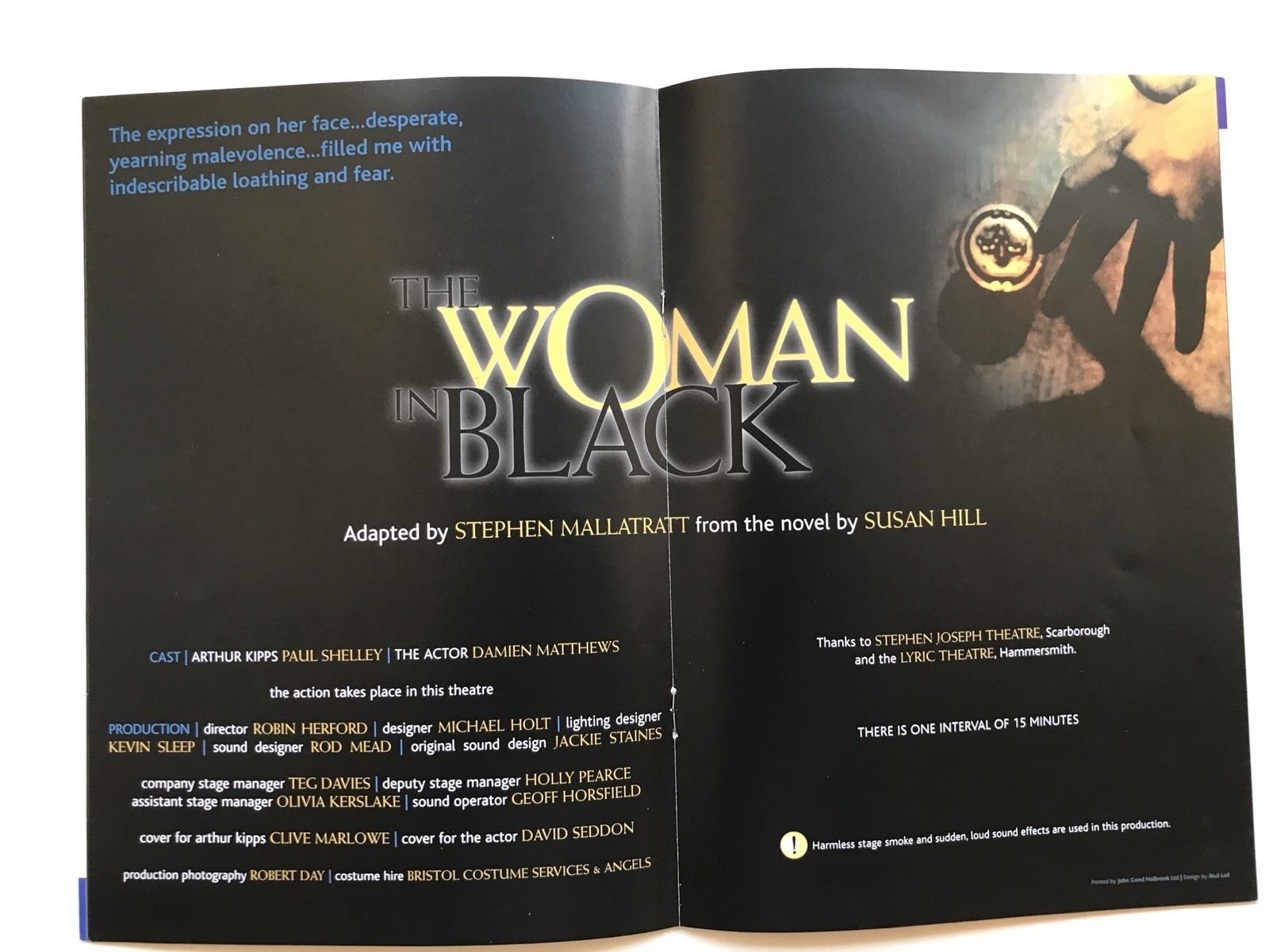 The Woman in Black theatre programme - Fortune Theatre - West End London - 2006