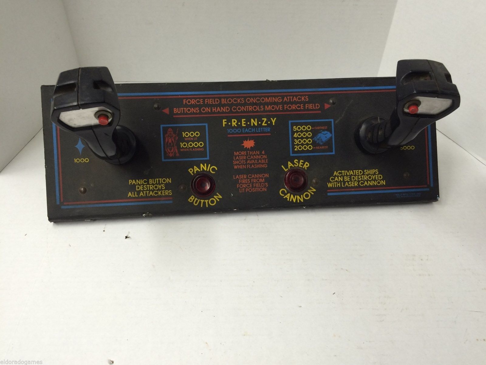 Rapid Fire Pinball Bally Arcade Control Player Panel Assembly USED #2345