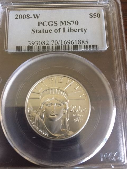 2008 W AMERICAN PLATINUM EAGLE $50 SATIN FINISH PCGS MS 70 !! PERFECT & RARE