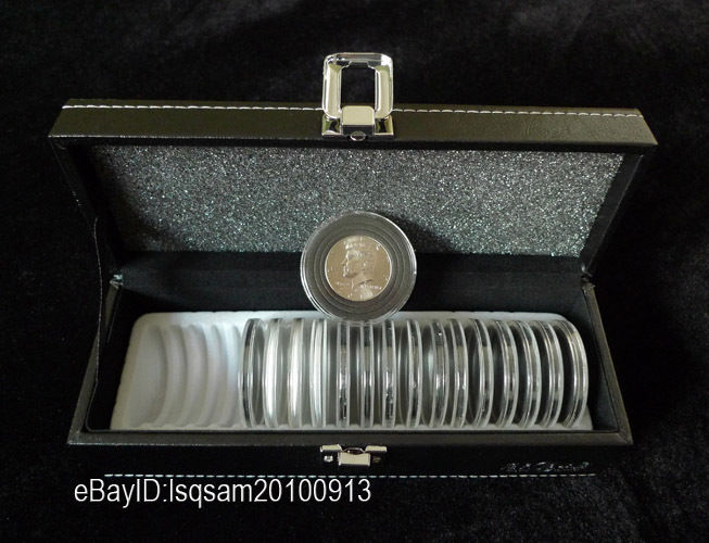 Coin Protection Holder Case Box (Storage Box*1+20*Coin circular holders Set)