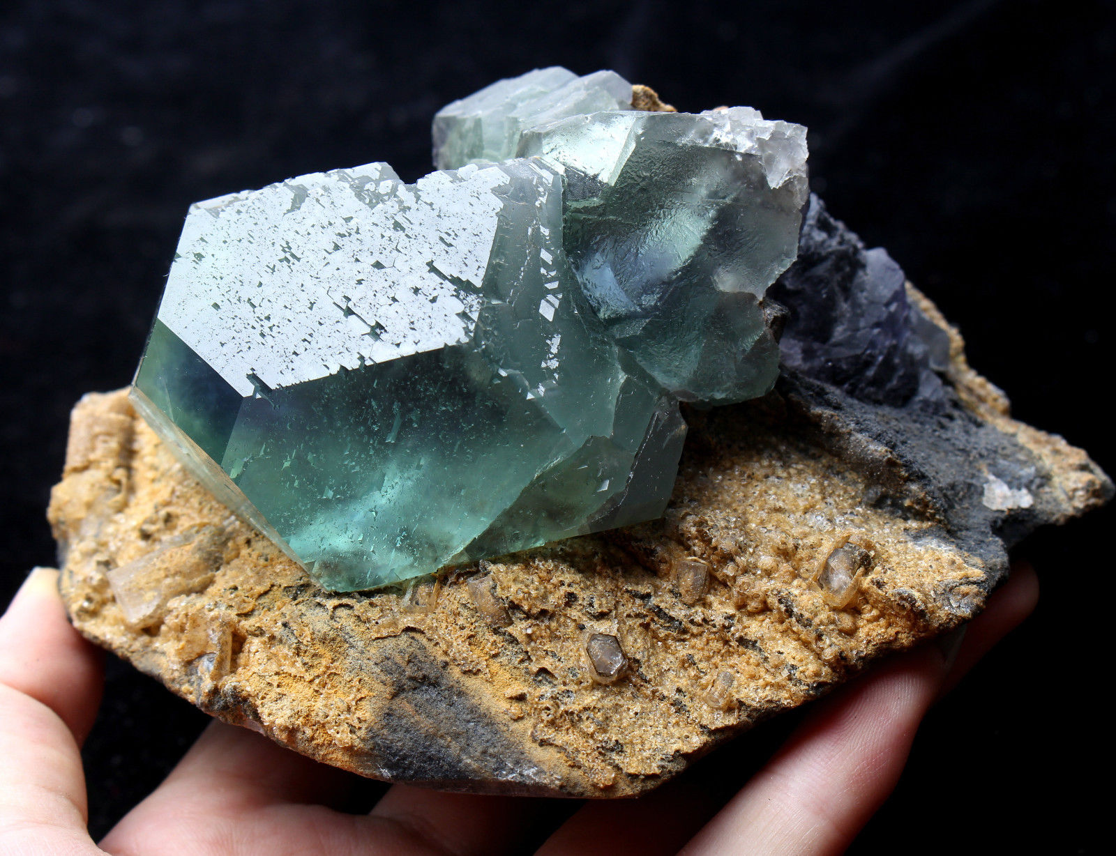 920g NATURAL Green.Blue FLUORITE Quartz Crystal Cluster  Mineral Specimen