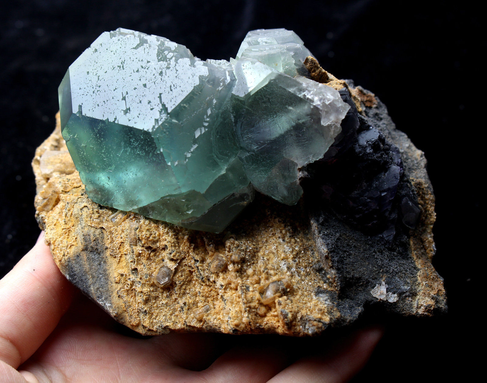 920g NATURAL Green.Blue FLUORITE Quartz Crystal Cluster  Mineral Specimen