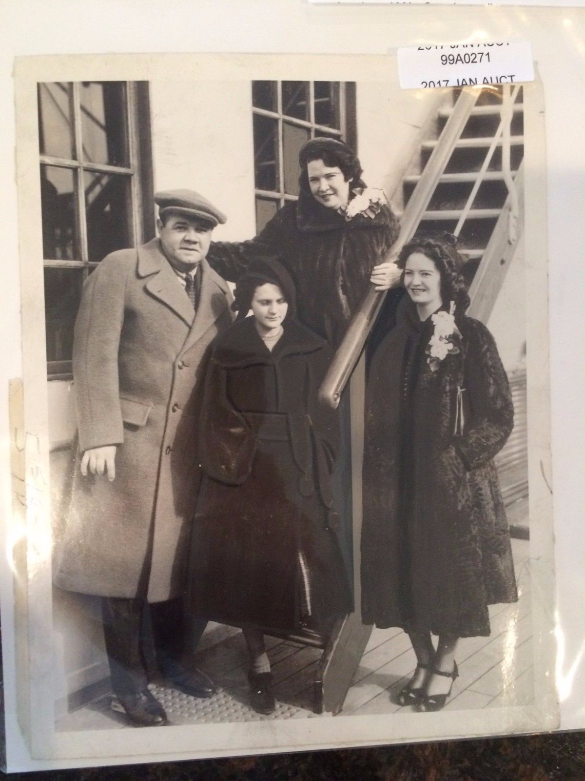 1937 Babe Ruth New York Yankees Legend & Family - Vintage Original Photo