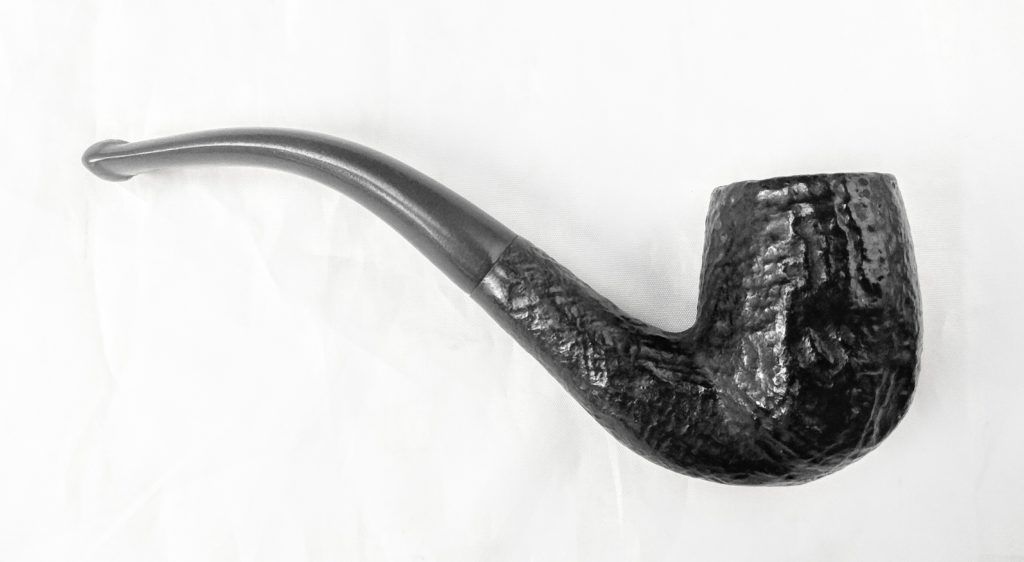 Vintage S Marked Genuine Sandblast Italy Black Smoking Tobacco Pipe