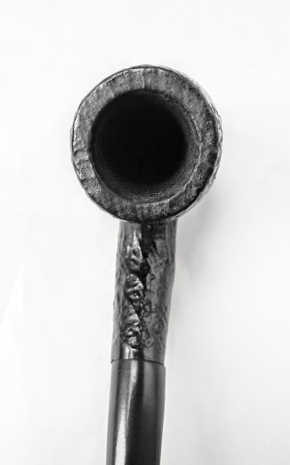 Vintage S Marked Genuine Sandblast Italy Black Smoking Tobacco Pipe