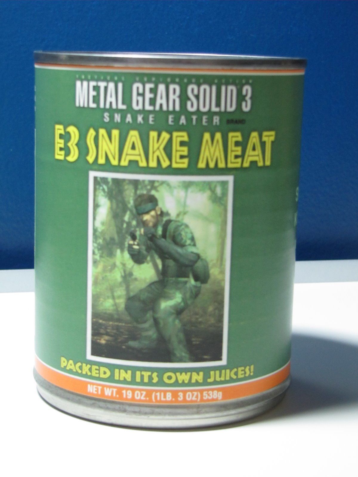 METAL GEAR SOLID 3 E3 2004 Snake Meat Can rare promo