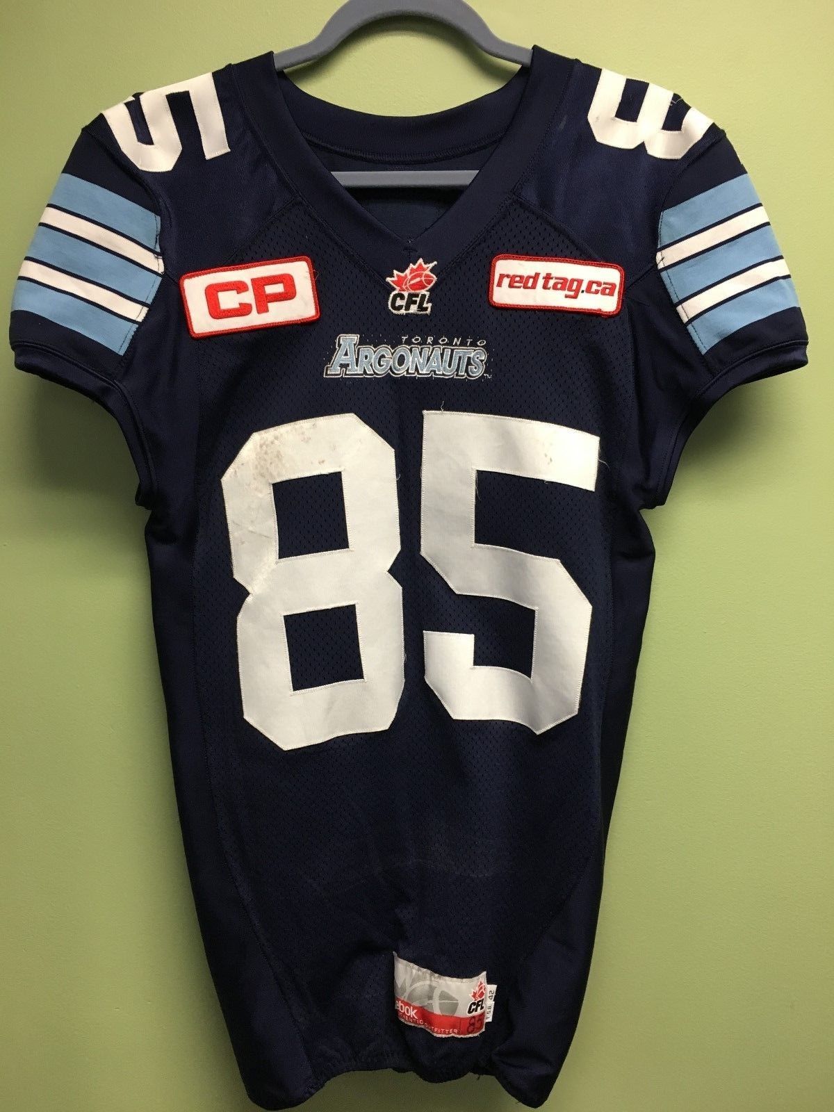 2014 Diontae Spencer Toronto Argonauts Authentic GAME USED CFL Football Jersey