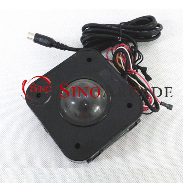 Illuminated 4.5cm Round Arcade Game Lit LED Trackball mouse Jamma PCB connector