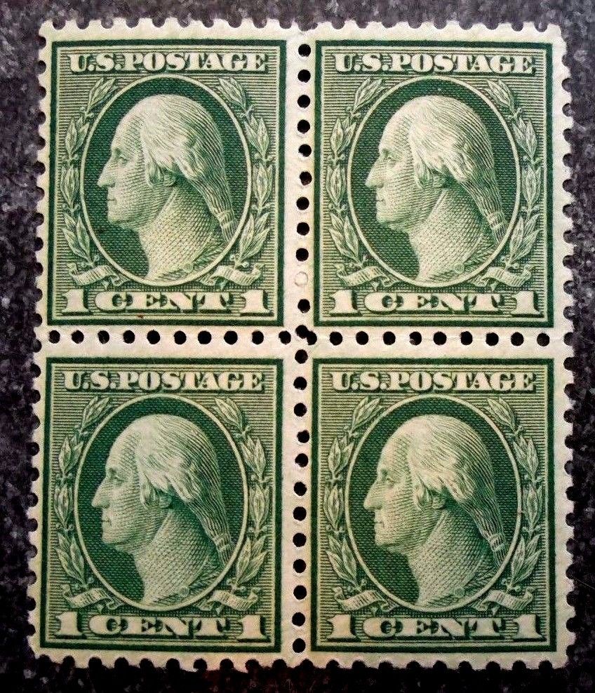 Buffalo Stamps, Scott #543 Block of 4 w/ Ribbed Pape, Mint NH/OG & F/VF Unlisted