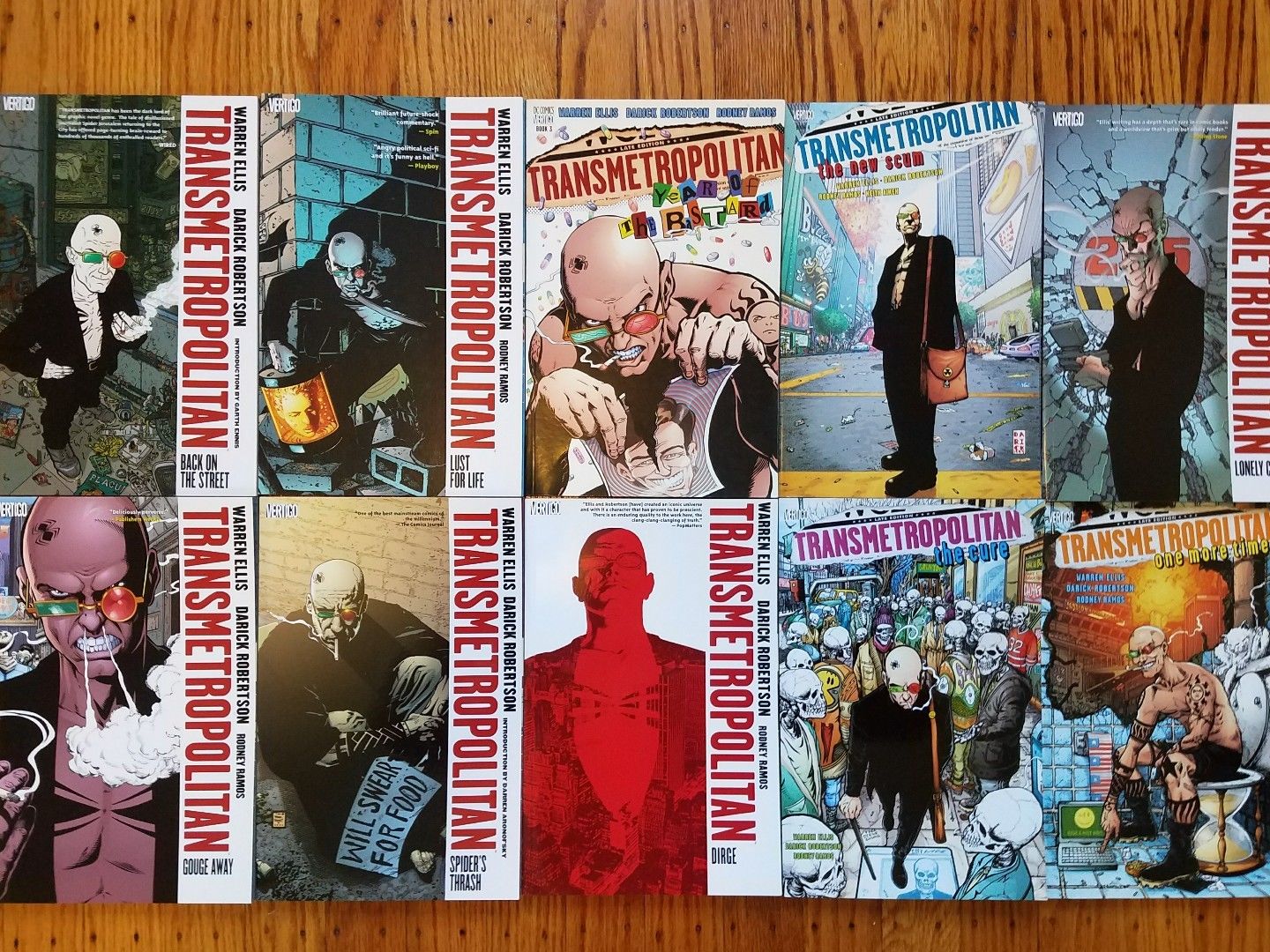 Transmetropolitan Complete LOT Vol 1-10 Warren Ellis DC Vertigo Comics