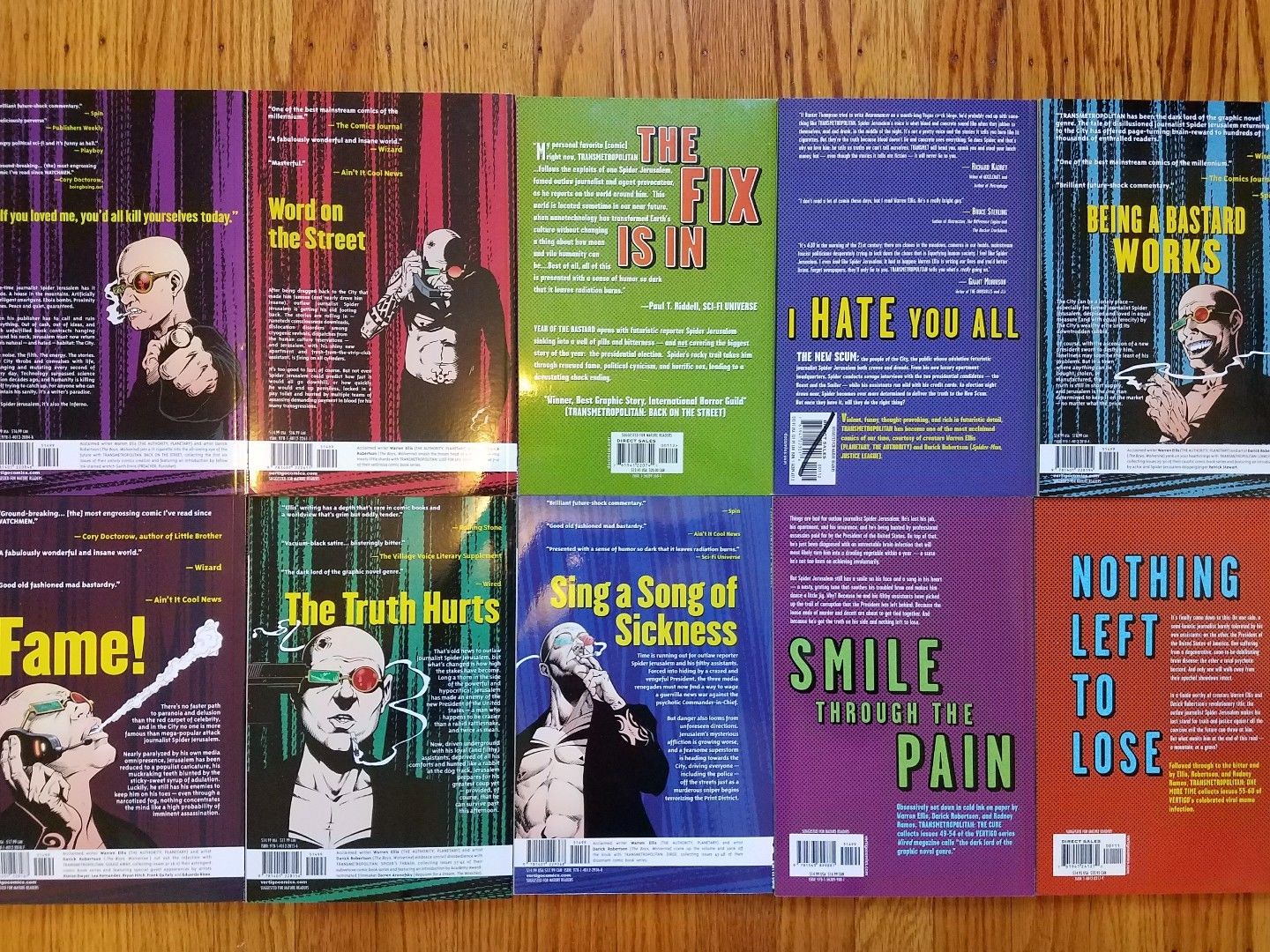 Transmetropolitan Complete LOT Vol 1-10 Warren Ellis DC Vertigo Comics