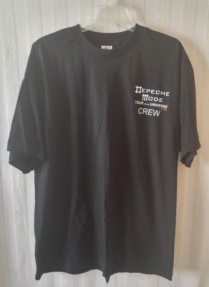DEPECHE MODE Original Tour Of The Universe 2009 CREW Black T-Shirt XL VERY RARE