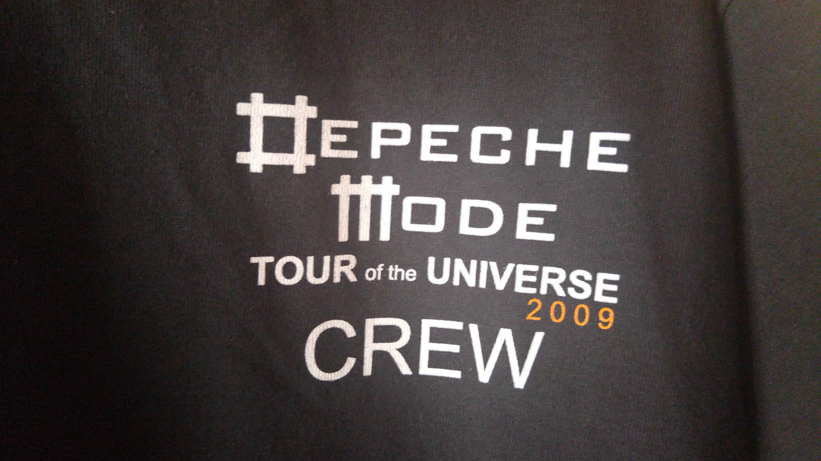 DEPECHE MODE Original Tour Of The Universe 2009 CREW Black T-Shirt XL VERY RARE