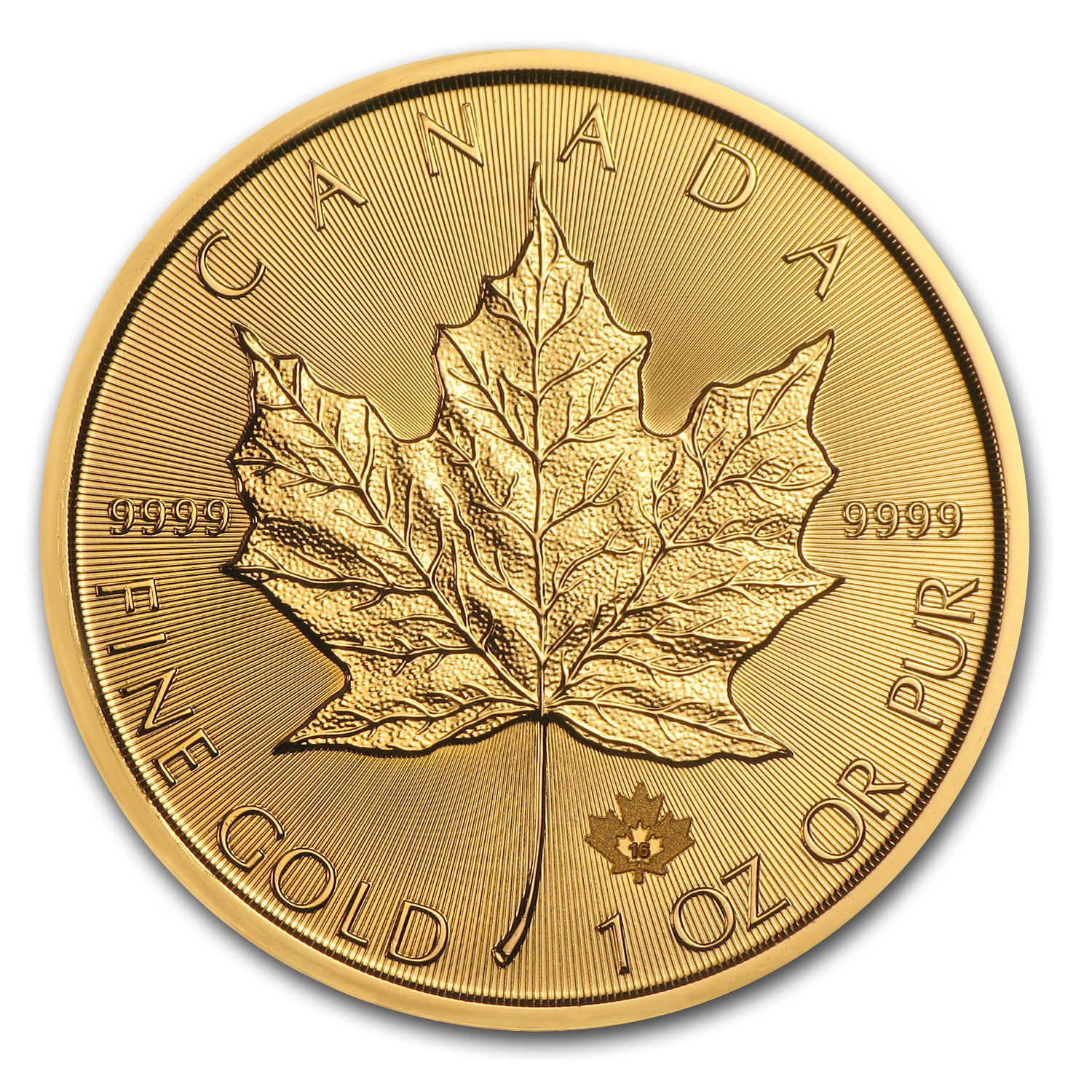 2016 Canada 1 oz Gold Maple Leaf BU - SKU #93747