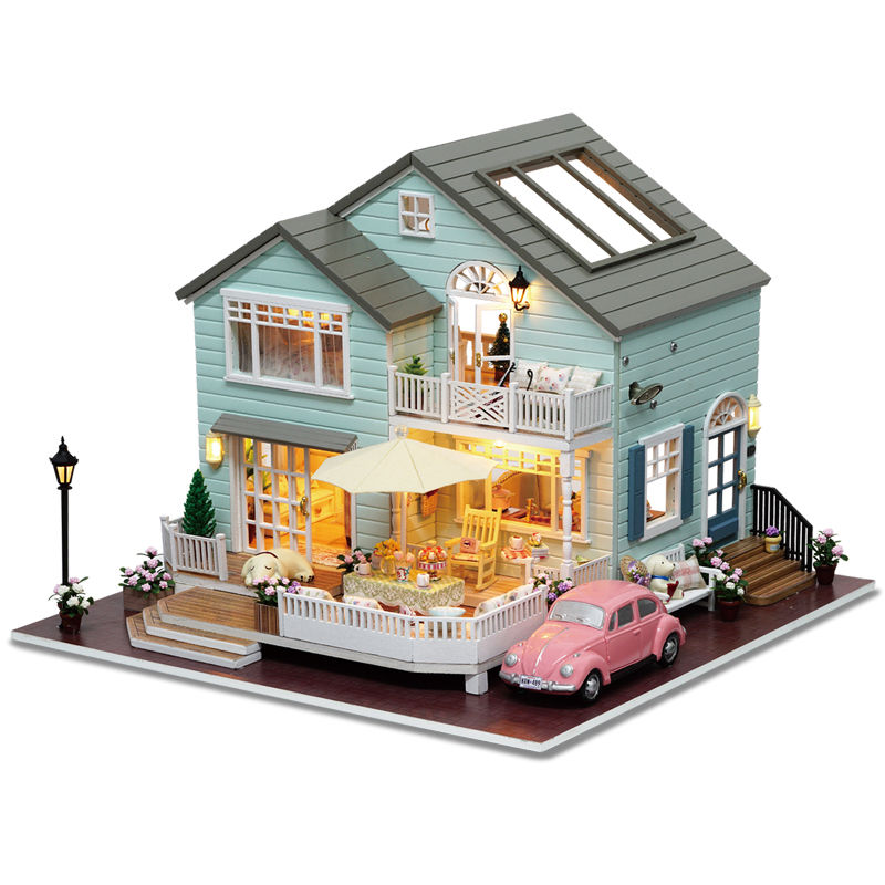 Dollhouse Miniatures DIY House Kit with Furniture 1:24 scale New Queenstown