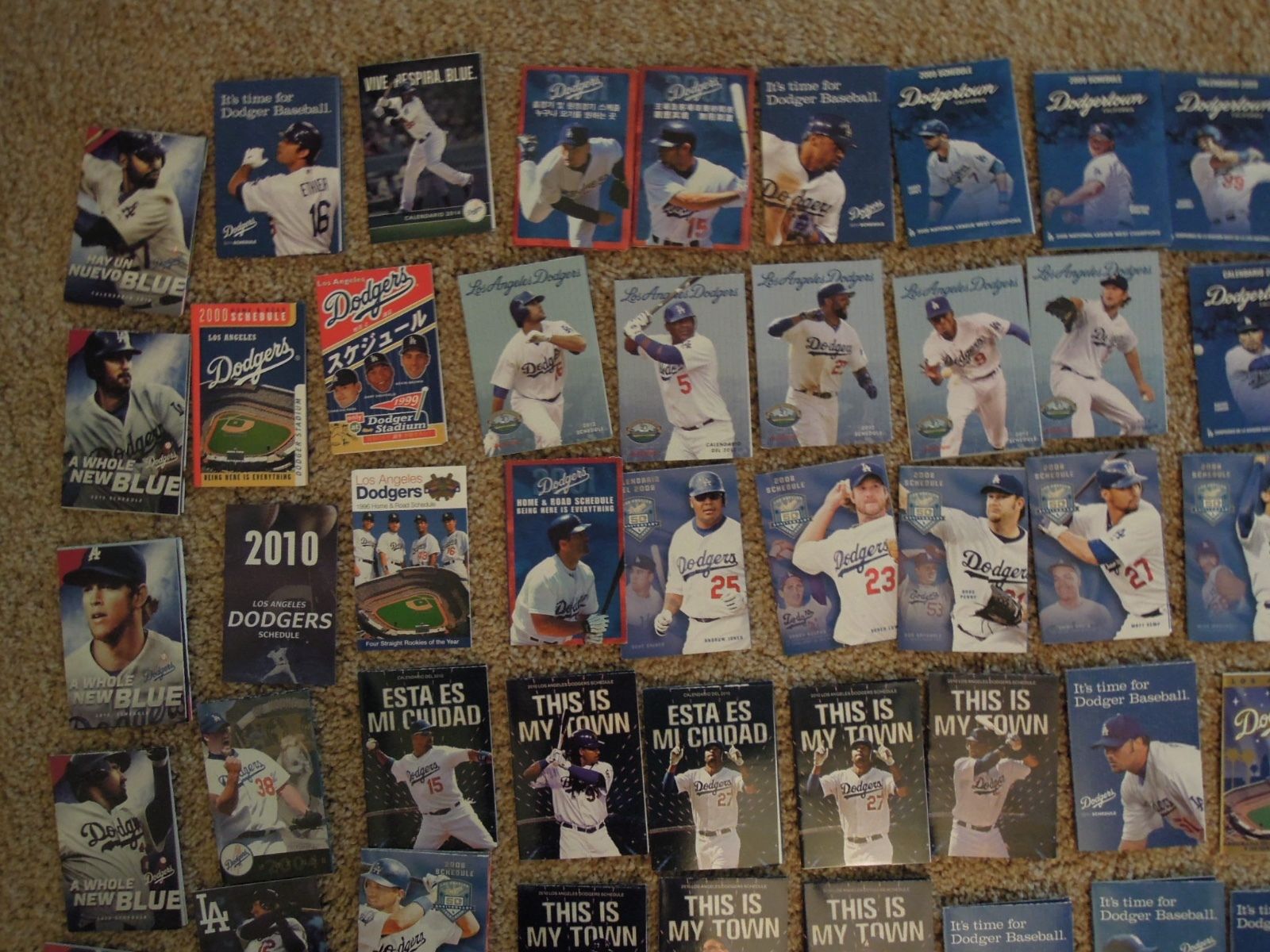 100 PC Large Huge LOT Los Angeles Dodgers Baseball Major League Schedules