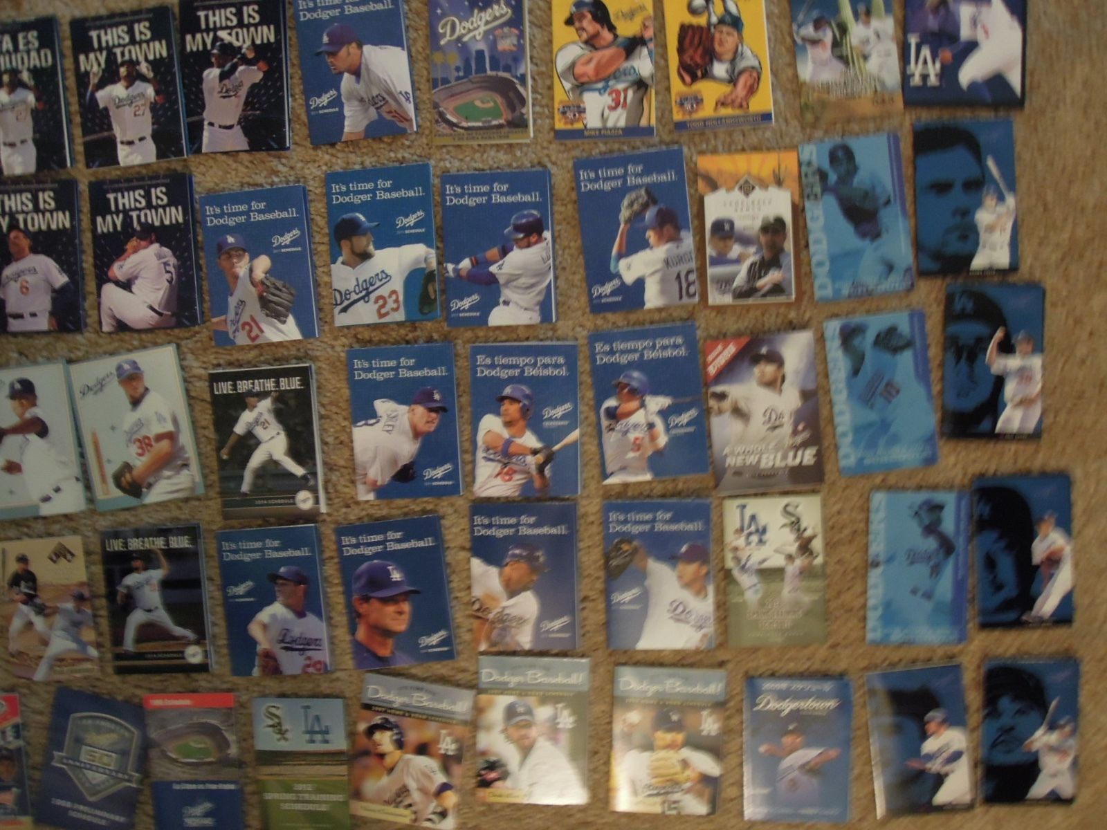 100 PC Large Huge LOT Los Angeles Dodgers Baseball Major League Schedules