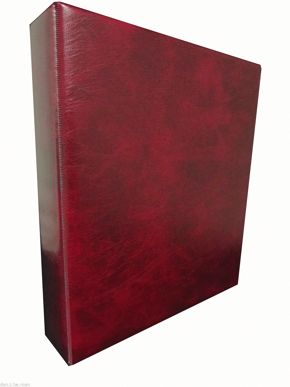 RED BRITANNIA STAMP ALBUM / BINDER - 4 'D' RING - SPINE POCKET - STANLEY GIBBONS